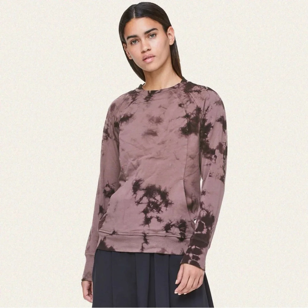 LULULEMON Tie-Dye Long Sleeve Crew Neck Top